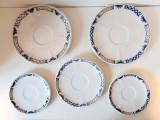 Cumpara ieftin Set 5 Farfurii Ceramica Pictate Manual Monasteres Bethleem, Vintage, Diametru 12.5-18cm, Decorativ