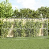 Cumpara ieftin Cusca pentru caini 2 buc. Argintiu 4 x 2 x 2 m Otel galvanizat