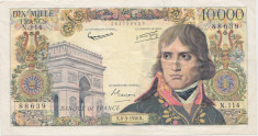 FRANTA 10000 FRANCS FRANCI BONAPARTE 6-3-1958 F foto