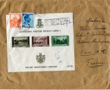 1935 , Plic recomandat circulat Bucuresti ( 25.OCT.40 ) - Nice ( 30.10.40 )