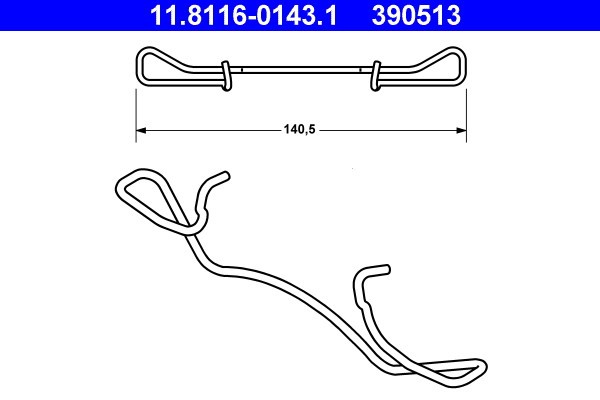 ATE 11.8116-0143.1 Arc, etrier frana