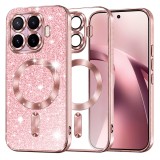 Husa Xiaomi 17T Asteroid GSM Luxury Glitter MagSafe, Auriu Roz