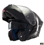 Casca modulabila pentru scuter - motocicleta MT Atom 2 SV A1 negru lucios (ochelari soare integrati) Pinlock Ready &ndash; tip viziera: MT-V-35 XL (61/62cm)