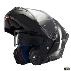Casca modulabila pentru scuter - motocicleta MT Atom 2 SV A1 negru lucios (ochelari soare integrati) Pinlock Ready &ndash; tip viziera: MT-V-35 L (59/60cm)