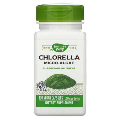 Chlorella Micro-algae 410mg, 100cps, Nature&amp;#039;s Way foto