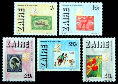Zaire 1986 - Timbru pe timbru, serie neuzata foto