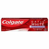 Pasta de Dinti, Colgate, Optic White Advanced, Sparkling White, Efect de Albirea Dintilor Intensiv, 119gr