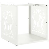 Cumpara ieftin Suport pentru lemne de foc alb 40x40x40 cm Otel laminat la rece