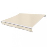 VidaXL Copertină pliabilă motorizată, 400 cm, crem