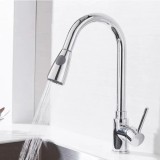 Baterie Bucatarie cu Dus Extractibil, Pipa cu Touch pentru Pornire/Oprire, Inox SUS304, Crom, CF/TOUCH/1 ModernLight Concept, Korman Technik