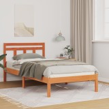 vidaXL Cadru de pat Maro 90 x 200 cm Lemn masiv de pin