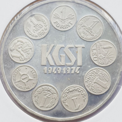 549 Ungaria 100 Forint 1974 Establishment of the COMECON KGST km 602 argint foto