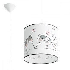 Lampa Suspendată Cat Multicolor Pvc 1 Bec Oval Modern De Interior foto