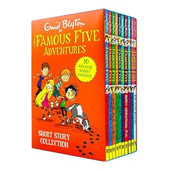 Enid Blyton The Famous Five Adventures Shory Story Collection 10 Books Box Set (Well Done Famous Five, A Lazy Afternoon, Good Old Timmy, George S Hair foto