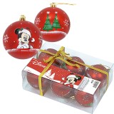 Set 6 Globuri brad Craciun Mickey Mouse 8 cm, Jad