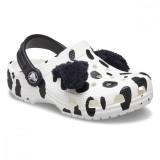Saboti Crocs Classic Toddler I AM Dalmatian Clog Alb - White/Black