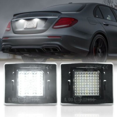 Lampi numar LED pentru Mercedes CLA, GL, GLS, GLA, M-Class, GLE W166, GLK, GLC, C-Class W204, Vito, V-Class W447, SLC, SLK, A-Class W176 foto