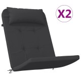 Cumpara ieftin Perne pentru scaun Adirondack, 2 buc, negru, textil oxford