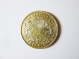 Letonia 1 Lats 1924 argint placat cu aur in stare foarte buna,diametrul=23,greutate=5 grame