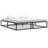 VidaXL Cadru de pat, negru, 160 x 200 cm, metal