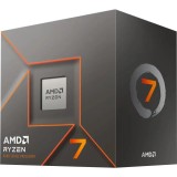 Procesor AMD Ryzen&trade; 7 8700F, 24MB, 4.1/5.0GHz Boost, Socket AM5, Stealth cooler, fara video integrat