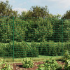 VidaXL Gard plasă de s&acirc;rmă cu țăruși de fixare, verde, 2x25 m
