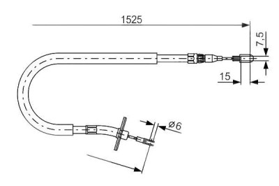 Cablu frana de mana Bosch 1987477858 Mercedes-Benz Sprinter 4-T Platou / Sasiu Sprinter 4-T Caroserie Sprinter 4-T Bus Sprinter 3-T Platou / Sasiu Lt foto