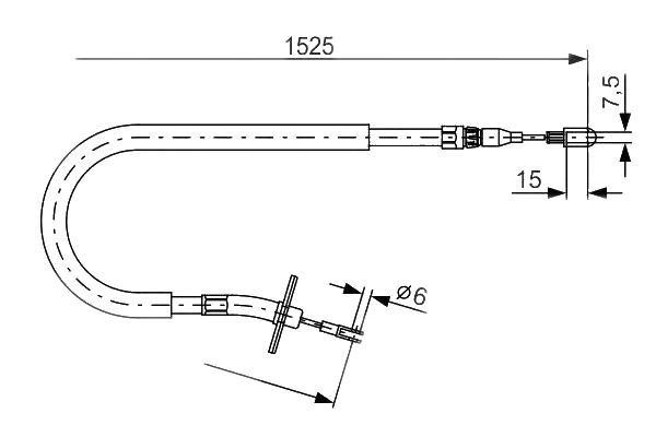 Cablu frana de mana Bosch 1987477858 Mercedes-Benz Sprinter 4-T Platou / Sasiu Sprinter 4-T Caroserie Sprinter 4-T Bus Sprinter 3-T Platou / Sasiu Lt