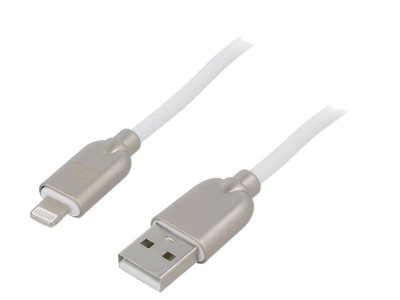 Cablu USB Apple Lightning 2m Alb 480Mbps foto