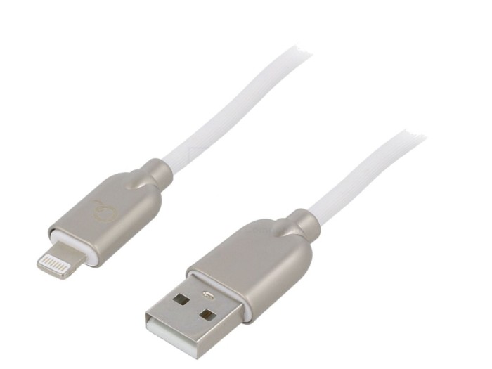 Cablu USB Apple Lightning 2m Alb 480Mbps