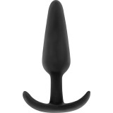 Black&amp;silver-Hansel Plug Anal Siliconă cu M&acirc;ner Mic-Waterproof