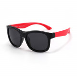 Ochelari de soare pentru copii cu protectie uv si snur, black / red