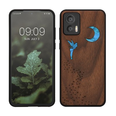 Husa Kwmobile pentru Motorola Edge 30 Neo, Multicolor, Lemn, KWM000018RR003C foto