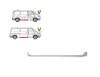Prag metalic VOLKSWAGEN TRANSPORTER (T4)/CARAVELLE/MULTIVAN, 07.1990-03.2003, partea Dreapta, otel 1,00 mm, otel galvanizat; sub usa glisanta, cu sig, Rapid