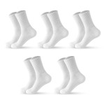 Set 5 perechi de sosete pentru barbati, SS053, Alb, marime universala