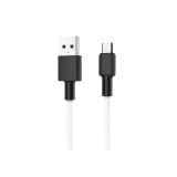 HOCO X29 Carbon cablu de date USB la Micro-USB-Lungime 1 Metru-Culoare Alb