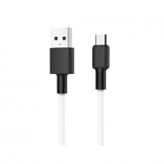 HOCO X29 Carbon cablu de date USB la Micro-USB-Lungime 1 Metru-Culoare Alb