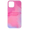 Husa Silicon Watercolor iPhone 12 Pro, Purplish Red - Protectie Premium