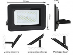 Proiector LED 100W (570W) OptonicaLED,8500 lumeni, lumina neutra 4500K foto