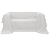 Cumpara ieftin Husă din velur microfibră pentru canapea, 270 x 350 cm, crem, vidaXL
