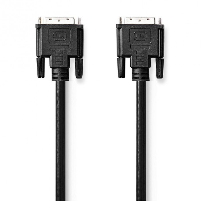 Cablu DVI-D 24+1-Pin tata - DVI-D 24+1-Pin tata 3m negru Nedis