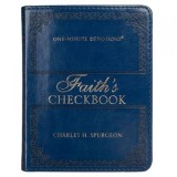 Lux-Leather Blue - Faith&#039;s Checkbook - One Minute Devotions