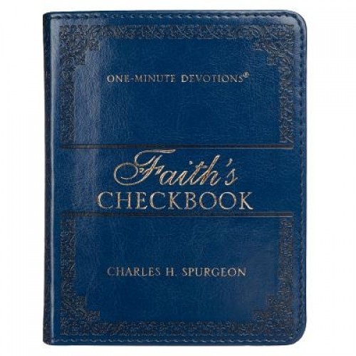 Lux-Leather Blue - Faith&#039;s Checkbook - One Minute Devotions