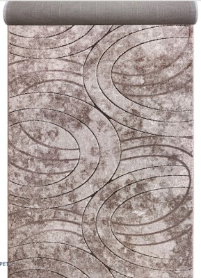 Traversa Festonata Surfilata, Model Fashion 32006-120, Inaltime Fir 12 mm, Latime 0.6m, Marime 60 x 200 cm, Crem, Maro, Antialergic, Polipropilena, Li foto