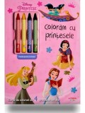 Cumpara ieftin Sa pictam cu printesele. Carte de colorat cu pensula si acuarele/***