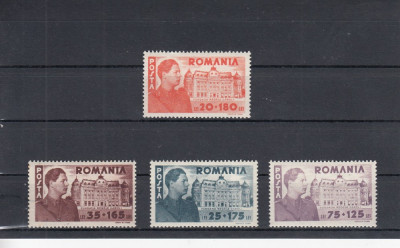 ROMANIA 1945 LP 166 FUNDATIA CAROL I SERIE MNH foto