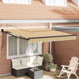 VidaXL Copertină Dungi Manual Multicolour 3 x 2,5 m Poliester și metal 3330025