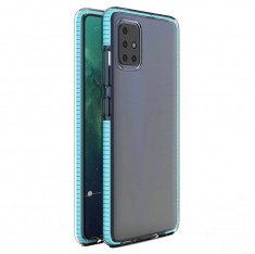 Husa Husa Xiaomi Redmi Note 9 Pro / Xiaomi Redmi Note 9S, Spring Case, TPU Gel, cu Rama, Albastru Deschis foto