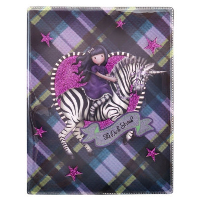 Gorjuss Tartan - Caiet A5 cu glitter - The Dark Streak foto