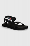 Tommy Jeans sandale TJM CASUAL SANDAL barbati, culoarea negru, EM0EM01399